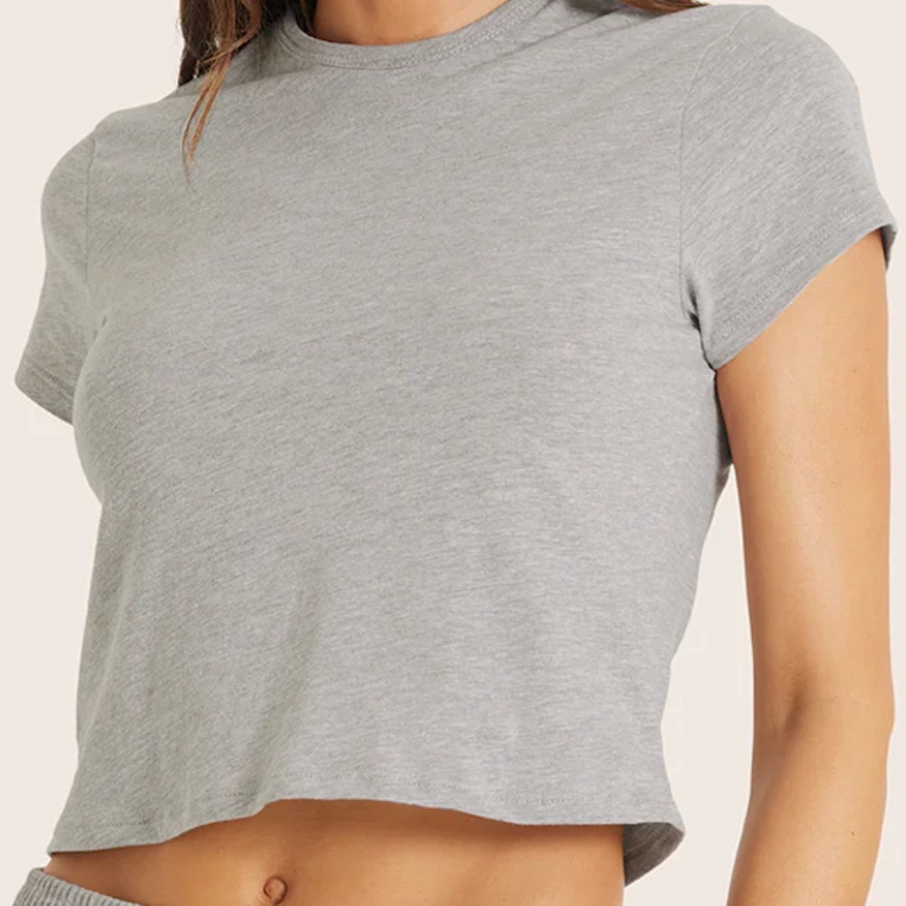 Set Active CLASSIC COTTON DAILY LINNY TEE - FOG HEATHER GREY